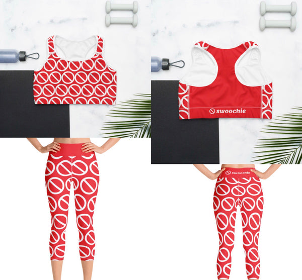 swoochie®️Yoga/Leisure Wear Set  (2-piece set - sports bra and Capri leggings) multiple colors