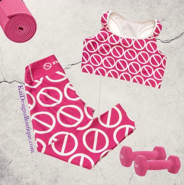 swoochie®️Yoga/Leisure Wear Set  (2-piece set - sports bra and Capri leggings) multiple colors