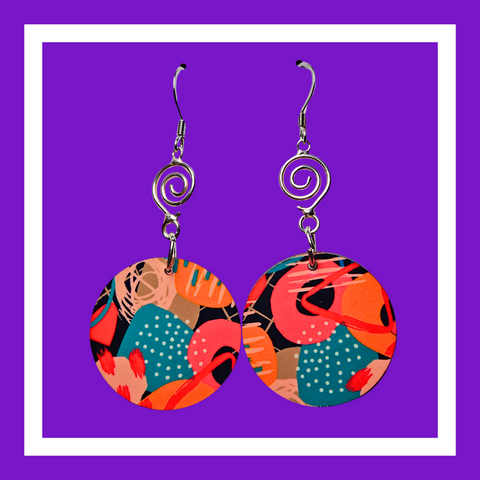 Colorful Round Earrings