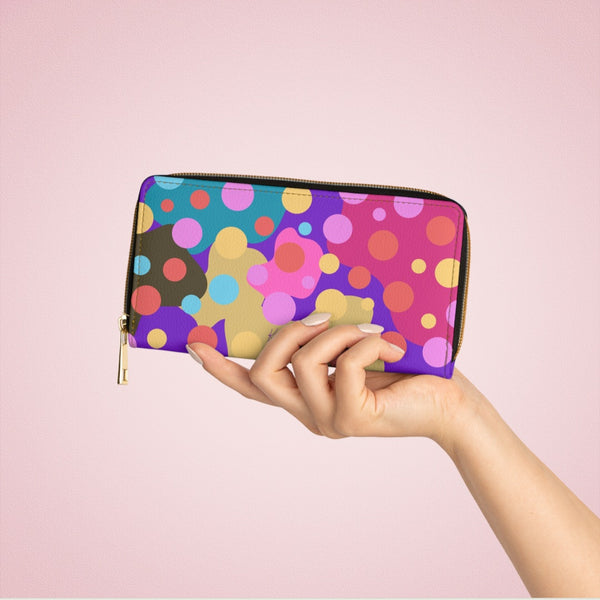 Vibrant Multi-Dots Wallet