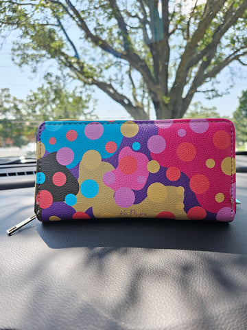 Vibrant Multi-Dots Wallet