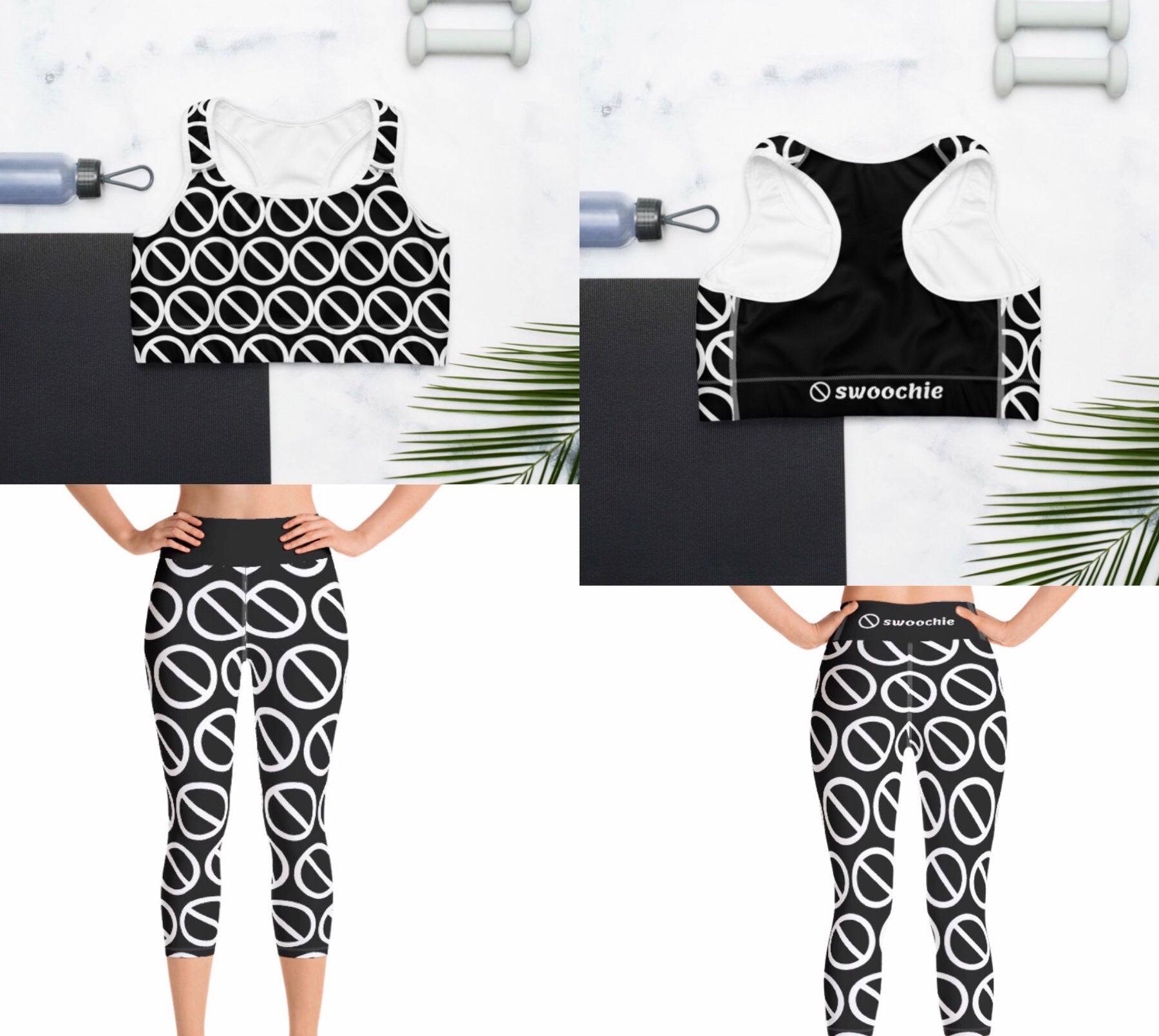 swoochie®️Yoga/Leisure Wear Set  (2-piece set - sports bra and Capri leggings) multiple colors
