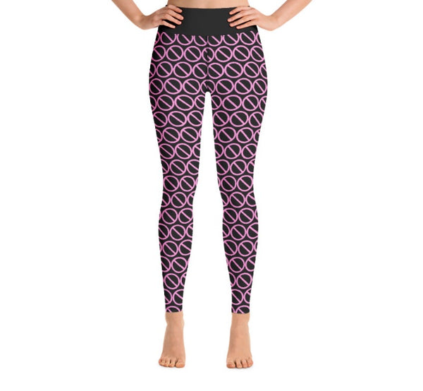 swoochie®️Yoga 2-piece set (sports bra and FULL LENGTH leggings) black/pink
