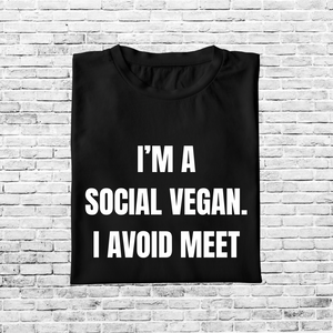 Social Vegan tee (black)